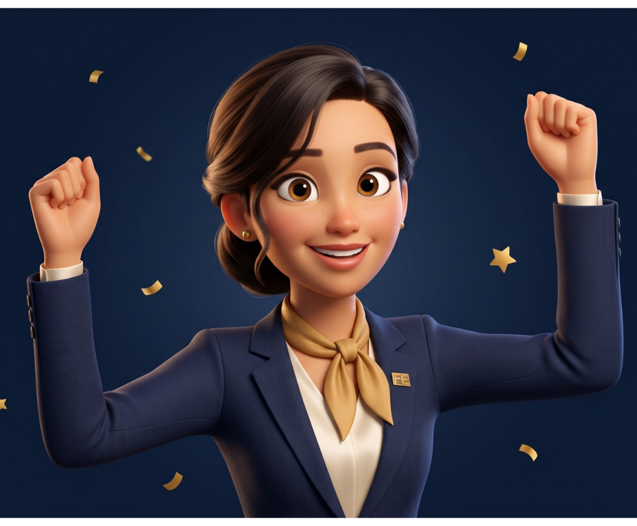 Nour celebrates your result